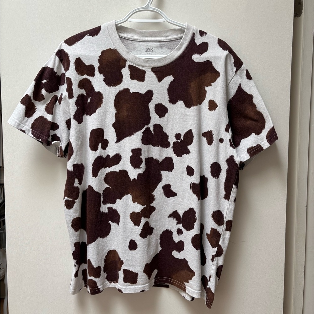 Twik Brown Cow Pattern Tshirt